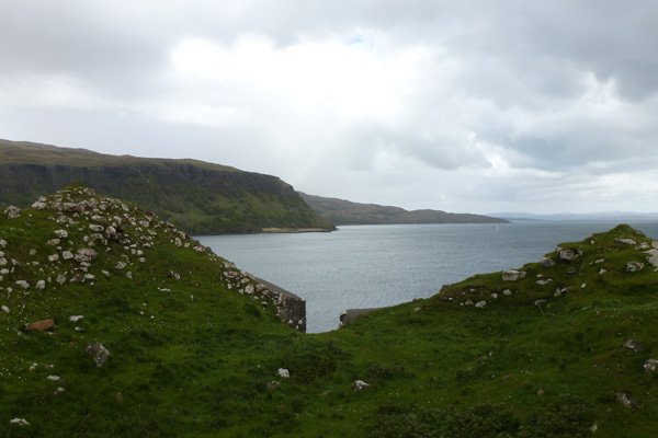Ardtornish Castle from inside overlooking the Sound of Mull