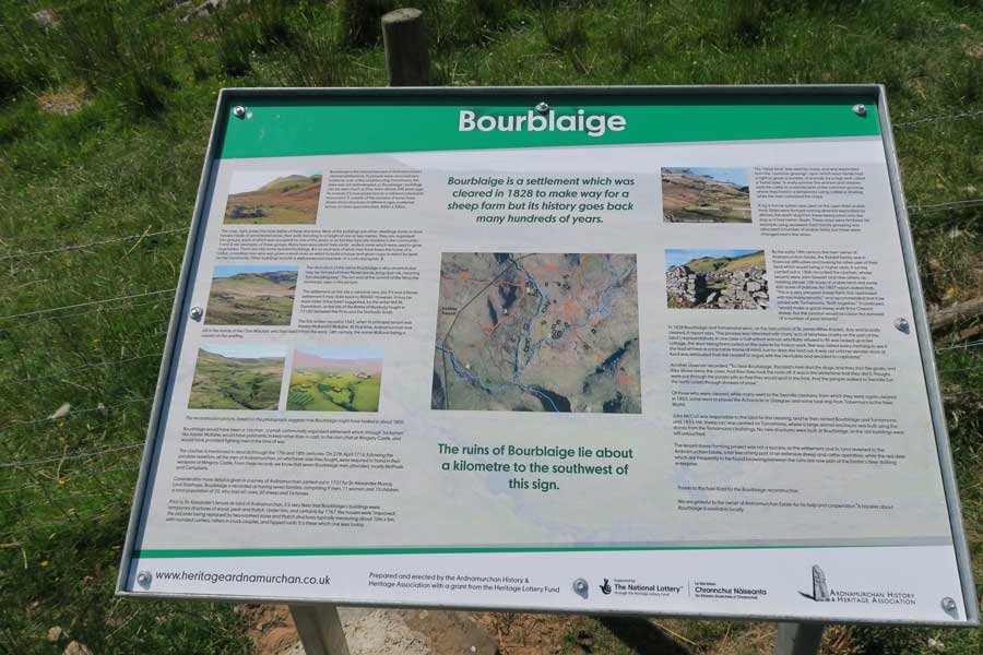 Heritage Ardnamurchan signage for Bourblaige