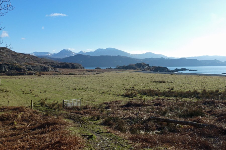 Turn left before the gate to reach Prince Charlie's cave