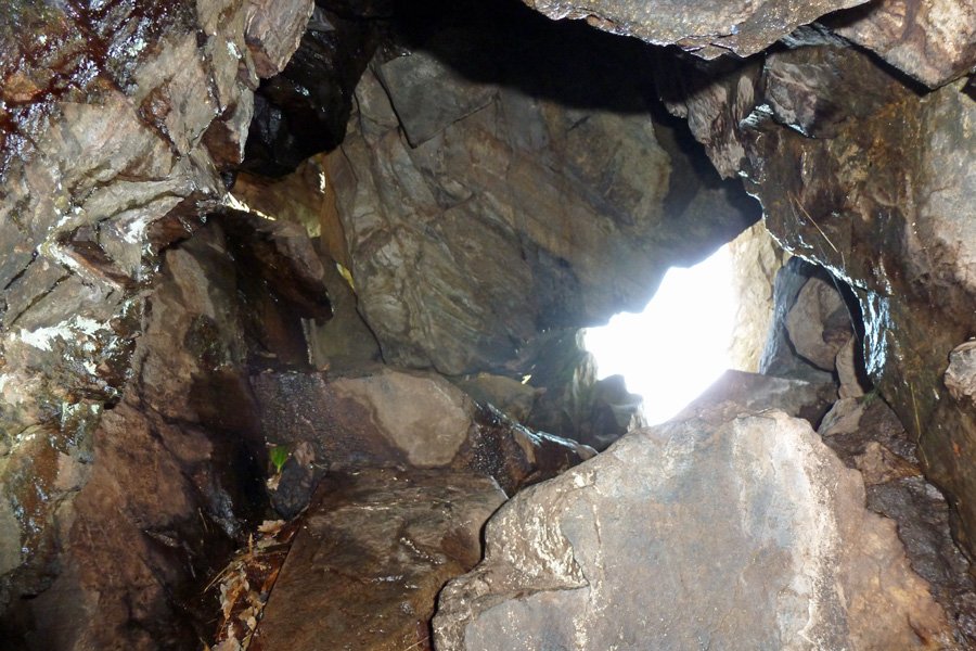 Looking out of Prince Charlie's cave