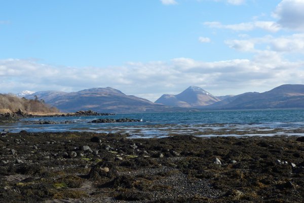 The beach at the foot of Caisteal Nan Con