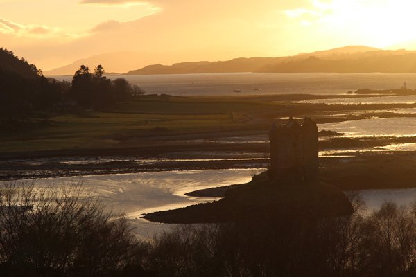 Sunset over Castle Stalker
