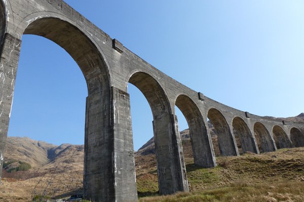 Glenfinnan Viaduct - mass concrete construction