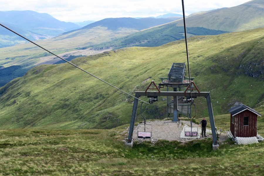 Approaching the turning point on The Great Glen Scenic Chair Ride