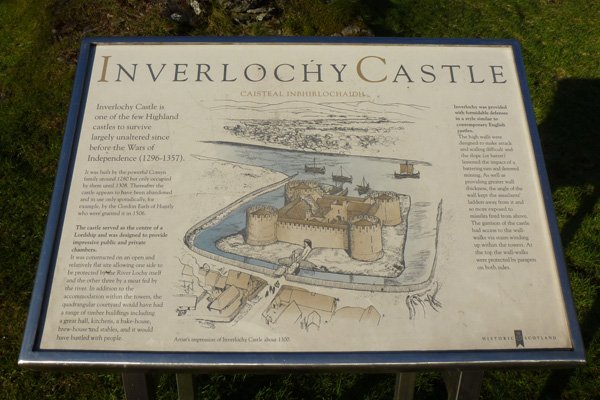 Old Inverlochy Castle - interpretation board