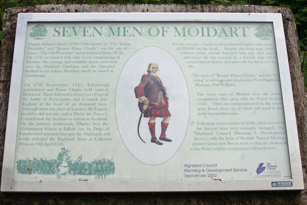 One of the original interpretation boards explaining the history of site