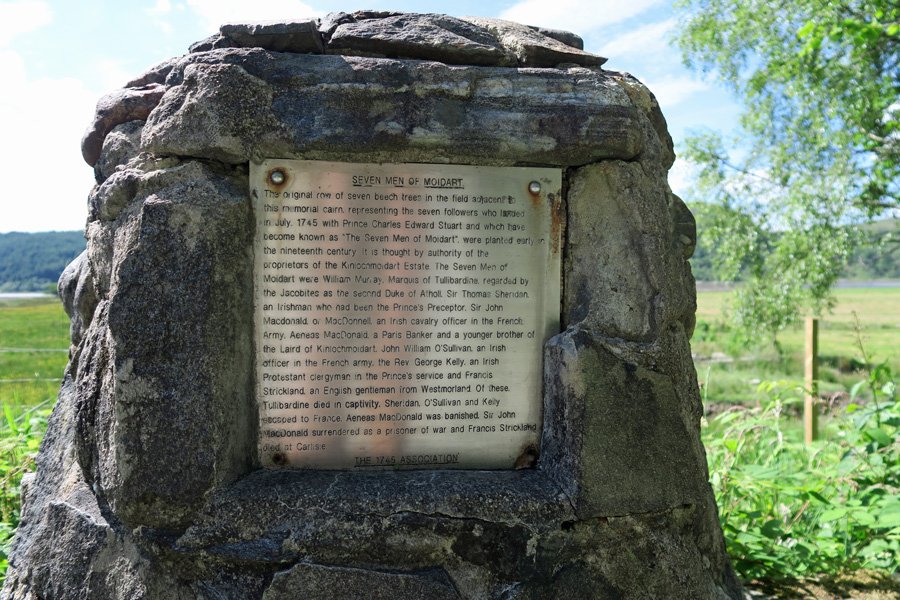 The 1745 Association Plaque for The Seven Men of Moidart