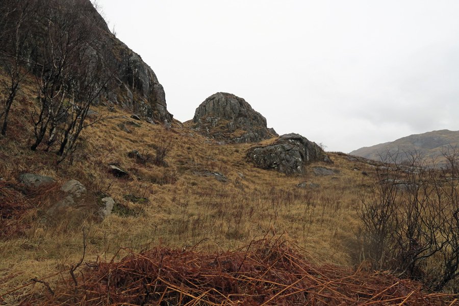 The Muidhe - Looking up the path from the layby to The Muidhe
