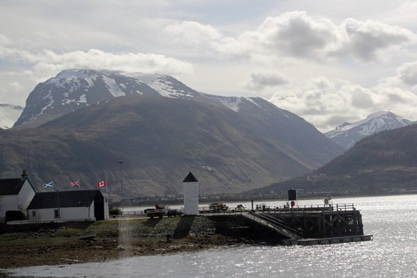 The entrance to the Caledonian Canal at Corpach