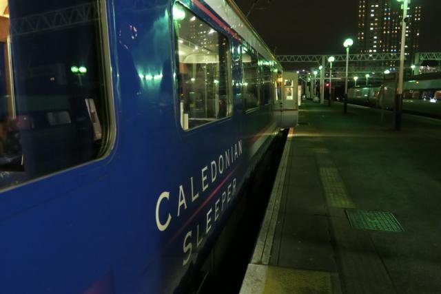 The Caledonian Sleeper departing from London Euston