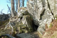The entrance to Prince Charlie's Cave