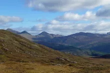 Great views over the hills of Sunart on The Corrantee lead mine walk