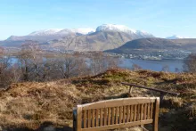 There is a lovely viewpoint on the top of the hill