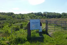 The entrance to Shian Wood, a Scottish Wildlife Trust Reserve