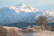Ben Resipole in winter from Mingarry