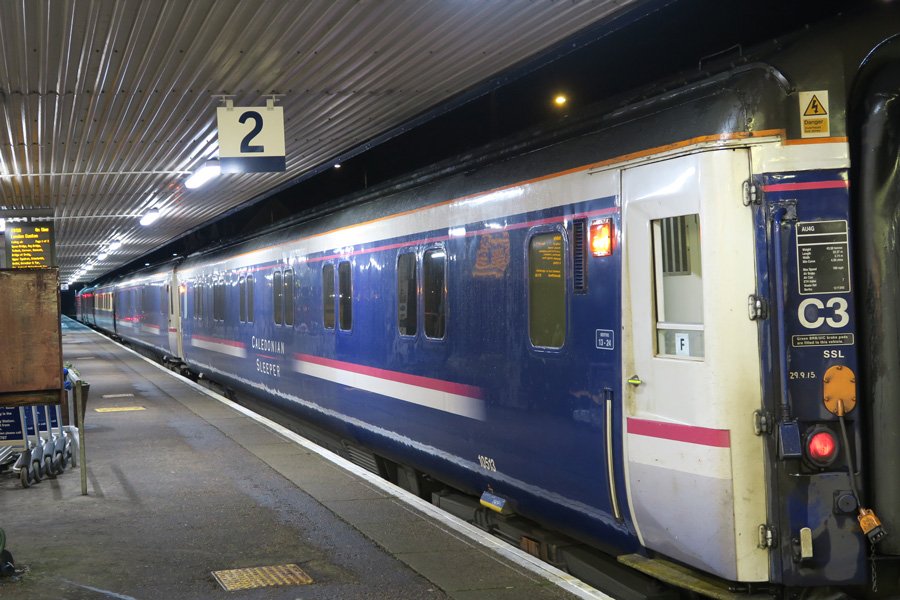The Caledonian Sleeper - departing Fort William on a Friday evening