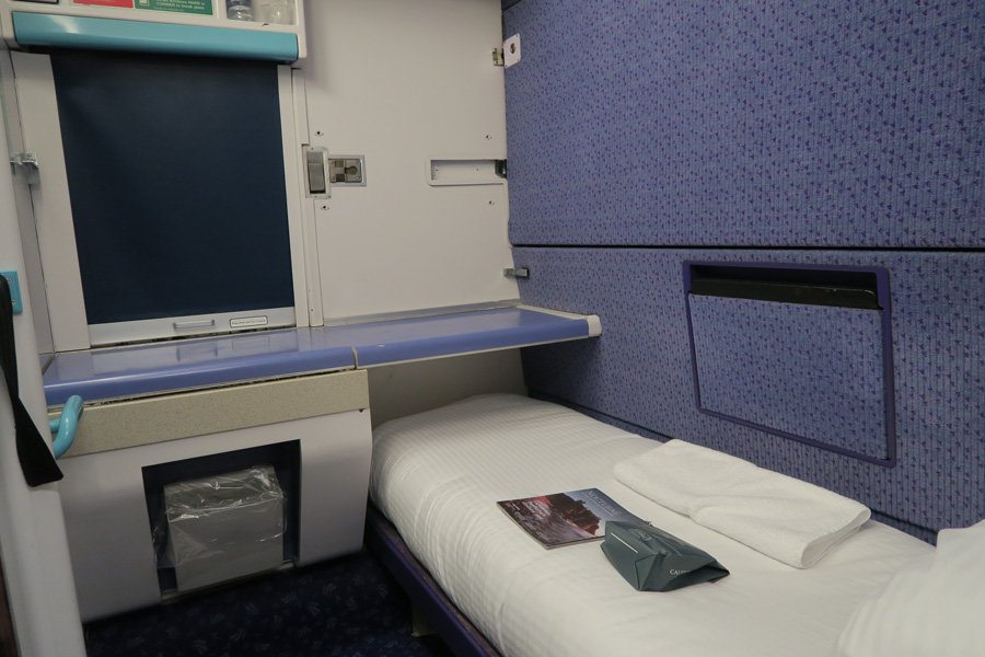 The Caledonian Sleeper - a fist class sleeping berth