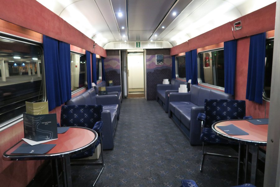 The Caledonian Sleeper - the dining car from Euston