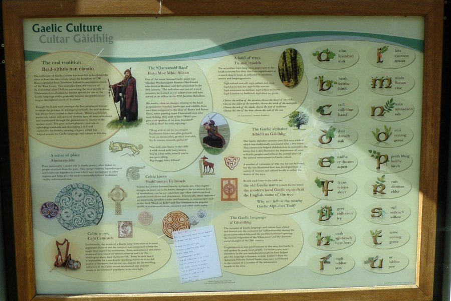 The gaelic Alphabet Trail