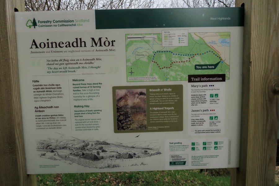 Aoineadh Mor - Interpretation board in carpark