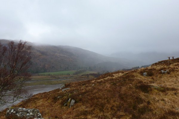 A bench with amazing views of Loch Moidart