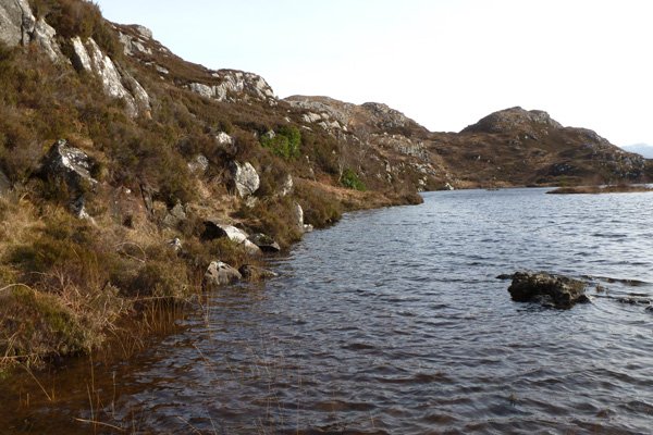 The path round the first loch/dam can be a little tricky