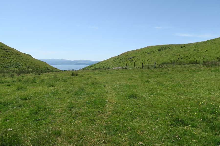 Following the fenceline down to the coast