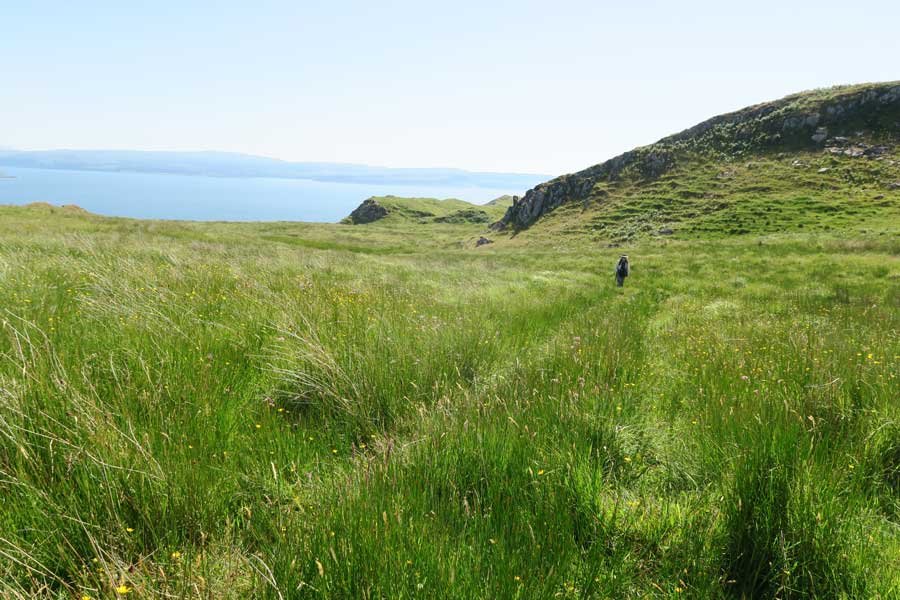 Keeping to the east of the hill on the way back