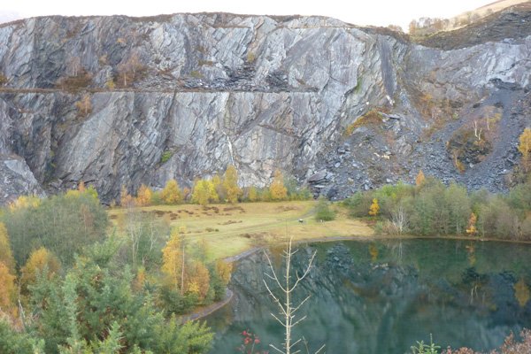 Quarry face and lochan