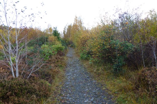 The slate path heading into the hills