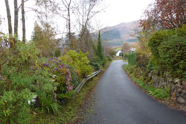 The tarmac track in Brecklet
