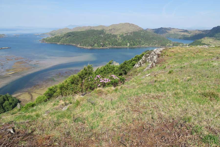 The Castle Tioram viewpoint is north of Cruach nam Meann