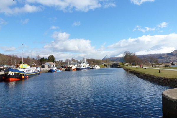 At the start of the Caledonian Canal at Corpach