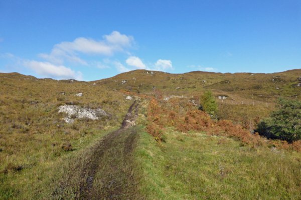 The path up the hill is well defined and easy to follow