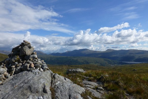 One of the cairns at the end of this walk