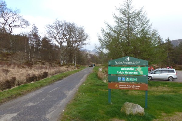 The car park at Ariundle