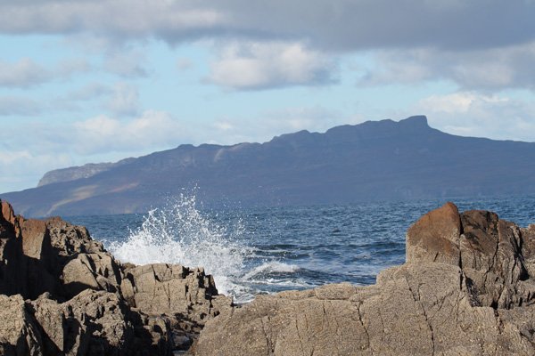 Looking out towards Eigg from Port Eigin-aig
