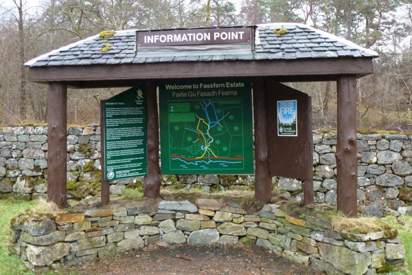 the information board at Fassfern