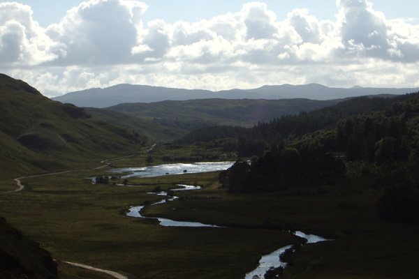 Looking down along Glen Moidart from The Reservoir.