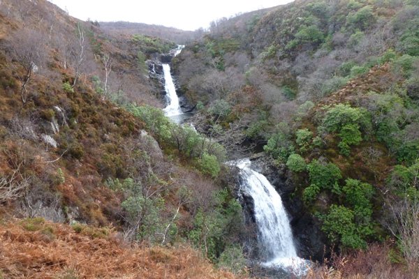 View of the Inchree water falls