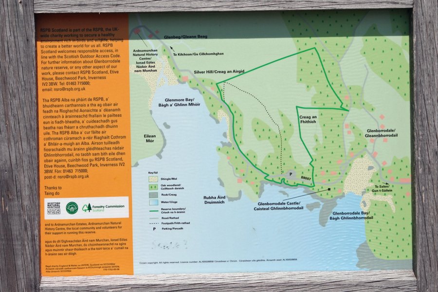 RSPB Glenborrodale interpretation board