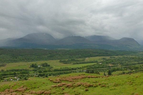Views over the Caledonian Canal to the Nevis Range