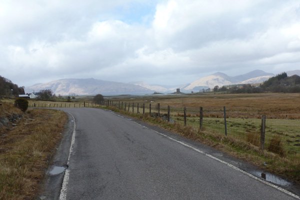 Along the minor road back to the start point