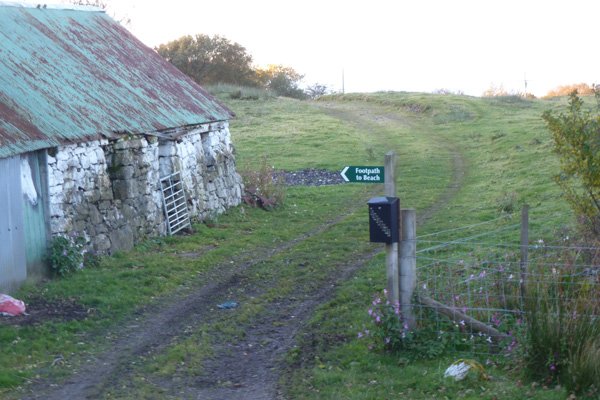 The start of the walk at village of Kilmory, Ardnamurchan peninsula
