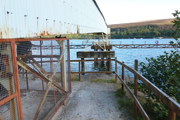 The path skirting around Lochaline Sand Mine