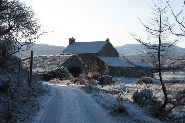 An old ice house on the private road from Dorlin