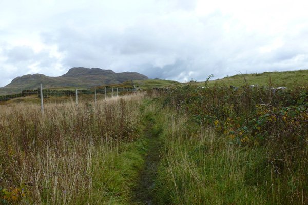 Path to Castle with views of Ben Hiant