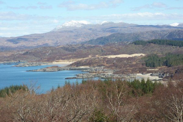 First sight of the Singing Sands at Camus an Lighe