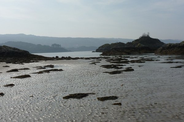 Peanmeanach beach looking towards Moidart