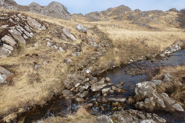 The stream crossing may be difficult after wet weather